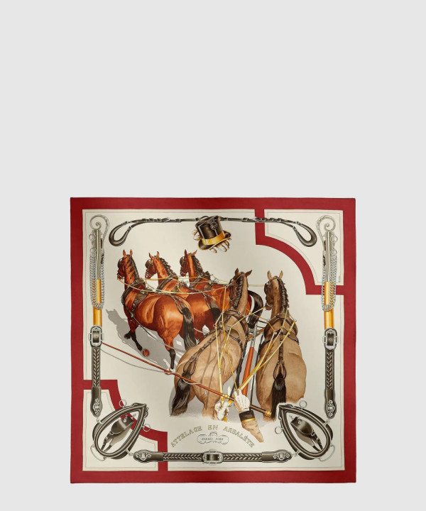 에르메스 Attelage en Arbalete 포에버 스카프 90