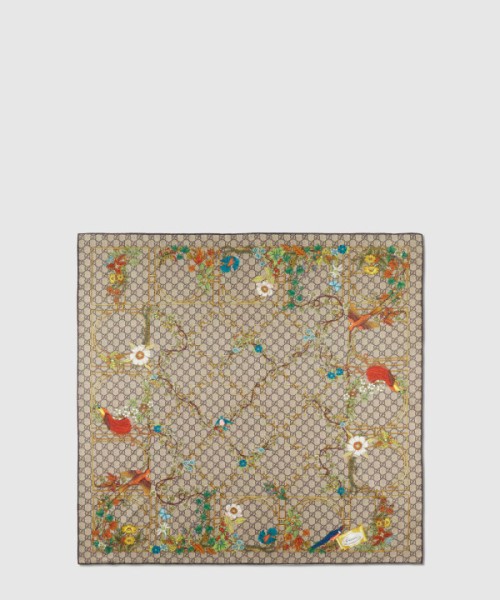 구찌 프린트 실크 트윌 까레 777066