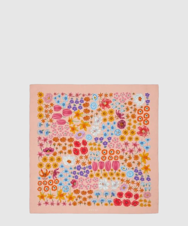 구찌 프린트 실크 까레 786258