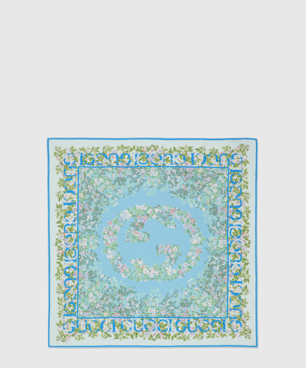 구찌 프린트 실크 까레 783157