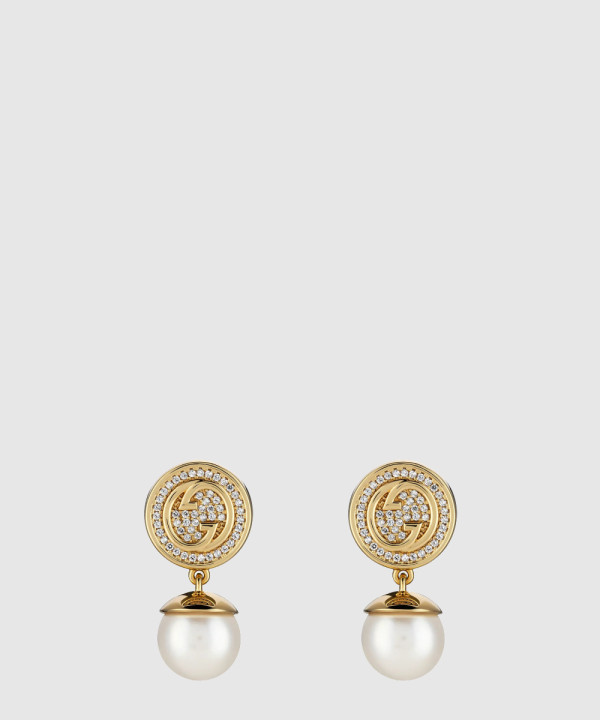 구찌 블론디 시리즈 크리스털 진주 귀걸이 815151