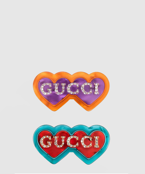 구찌 쌍심 스타일 머리핀 729608