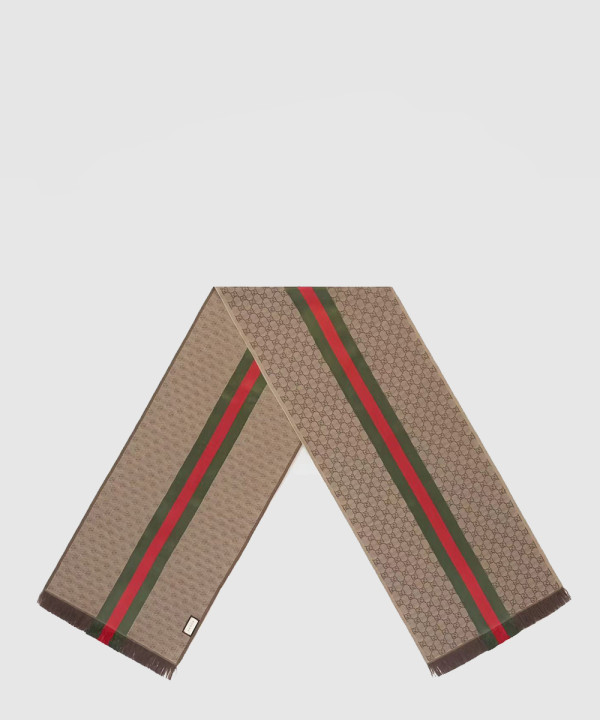 구찌 GG 자카드 패턴 니트 스카프 147351
