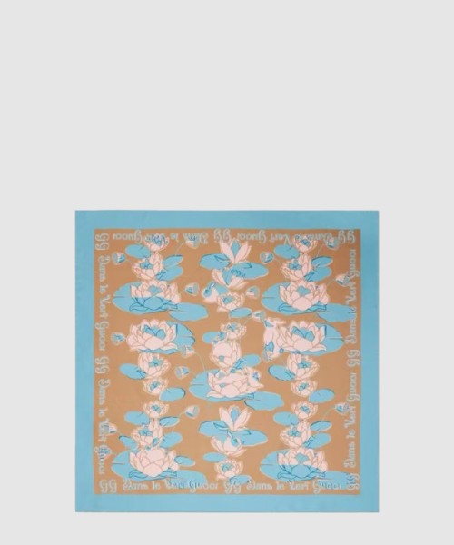 구찌 플로라 프린트 실크 스카프 722713