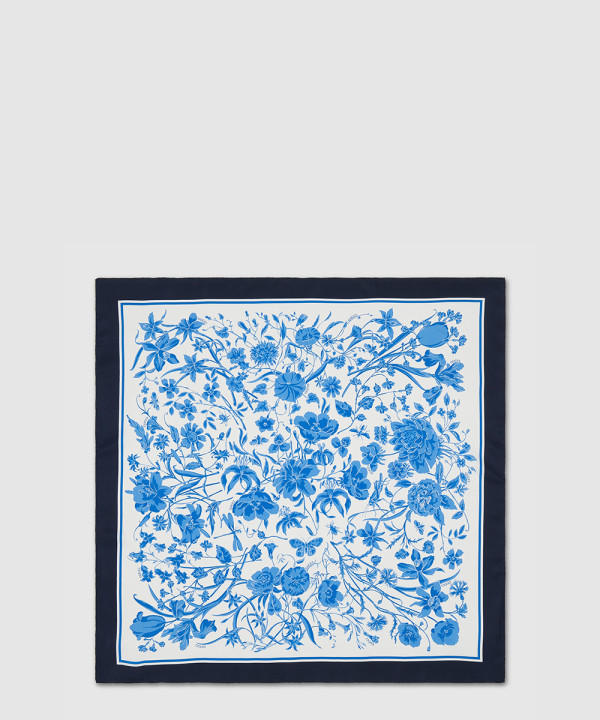 구찌 플로라 프린트 실크 스카프 786252