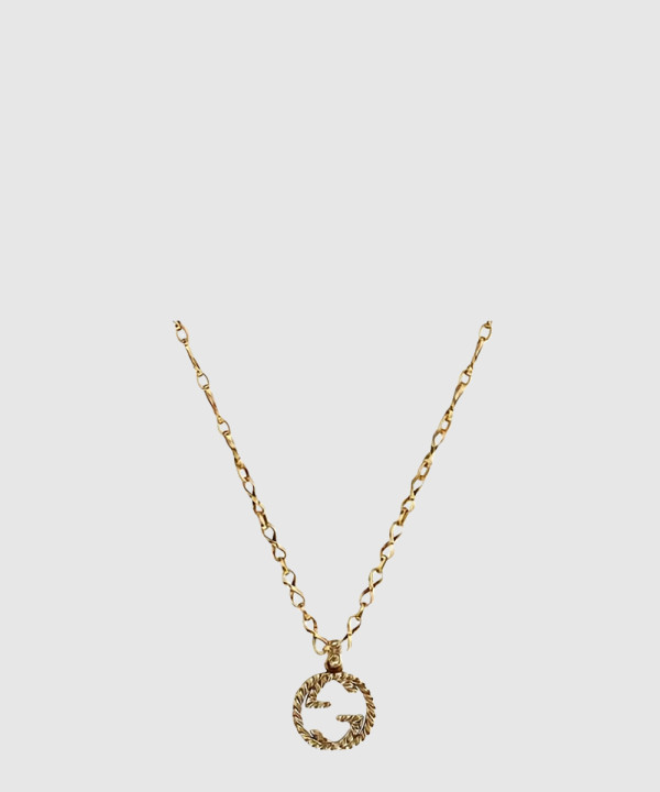 구찌 인터로킹 G 옐로우골드 목걸이 579858