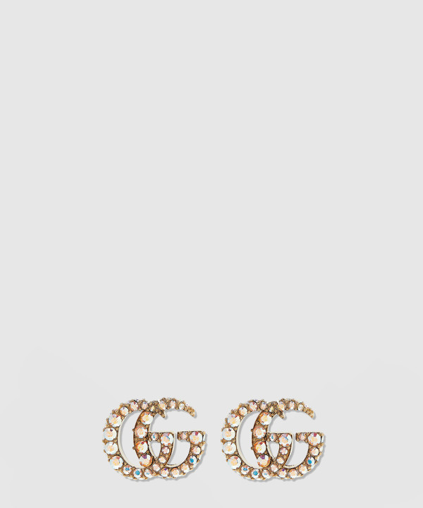 구찌 크리스탈 더블 G 귀걸이 753886