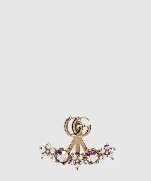 구찌 크리스탈 더블 G 귀걸이 753790