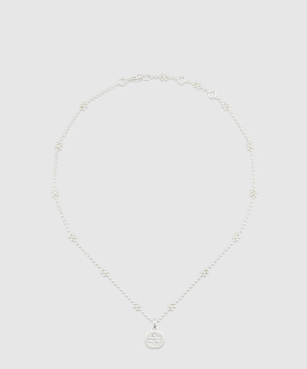 구찌 인터로킹 G 실버 목걸이 479221