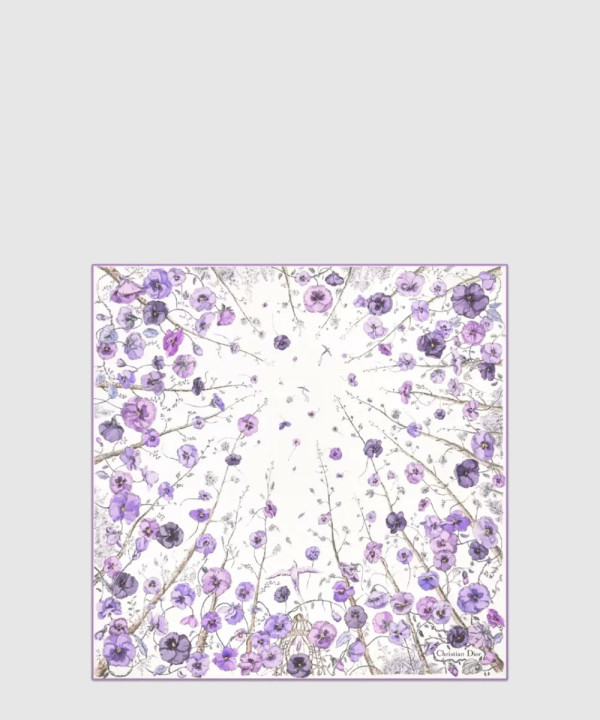 디올 식물 화훼 70 스퀘어 스카프 42FLE