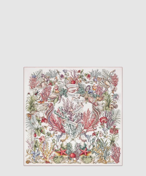 디올 Cabinet de la Mer 90 스퀘어 스카프 51CAM