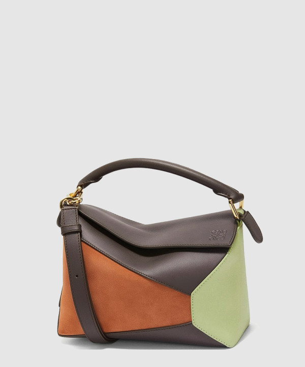 로에베 스웨이드 스몰 퍼즐 토트백