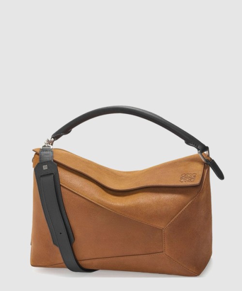 로에베 스웨이드 퍼즐 밀리터리 메신저백