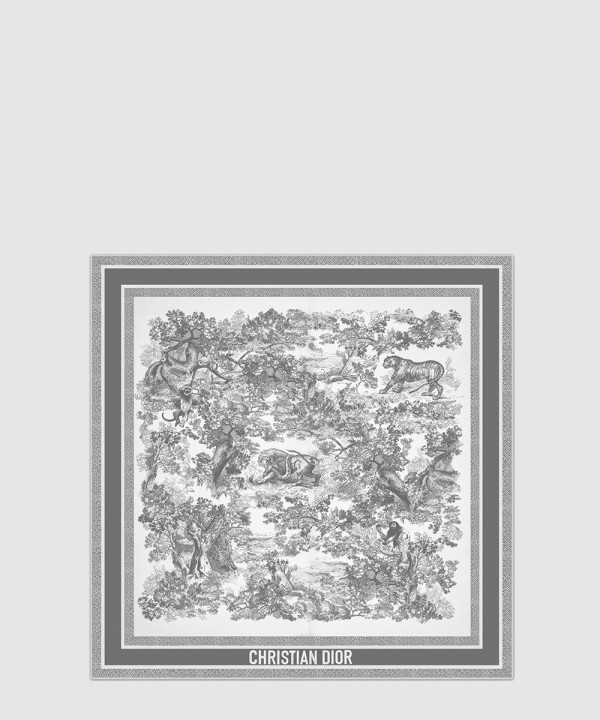 디올 Toile de Jouy Sauvage 90 스퀘어 스카프 15JOU