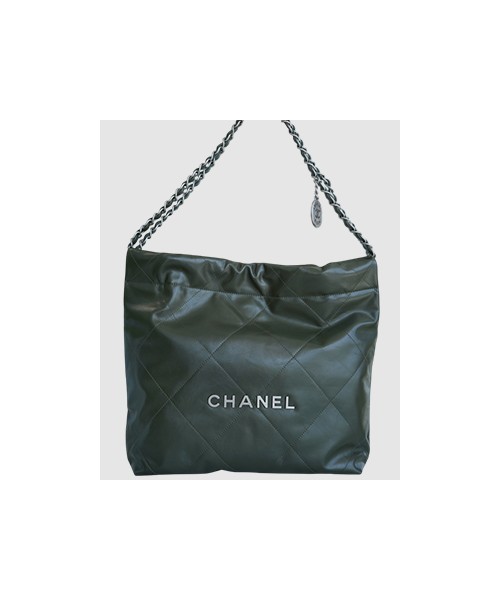 샤넬 22백 스몰 그린 은장