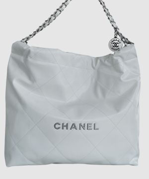 샤넬 22백 미듐 화이트 은장