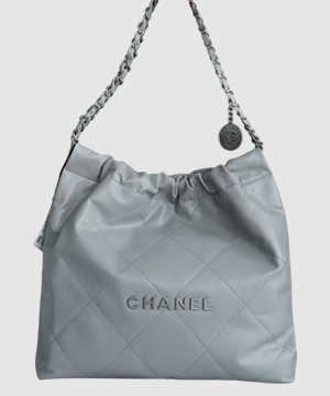 샤넬 22백 미듐 그레이 은장