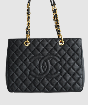 샤넬 GST 그랜드 샤핑 토트백 캐비어 금장