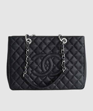 샤넬 GST 그랜드 샤핑 토트백 캐비어 은장