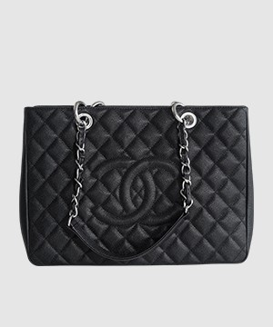 샤넬 GST 그랜드 샤핑 토트백 캐비어 은장