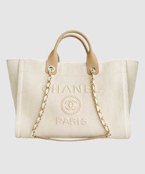 샤넬 진주 로고 도빌백