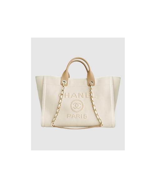 샤넬 진주 로고 도빌백