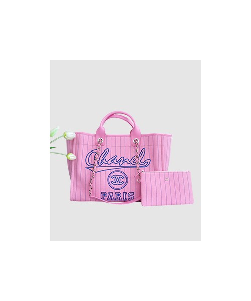 샤넬 맥시 쇼핑백 핑크