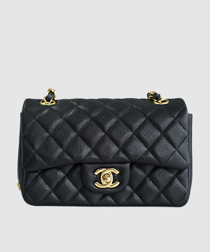 샤넬 클래식 라지 블랙 금장 캐비어