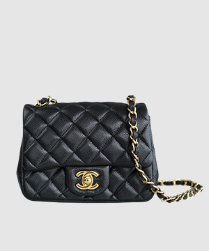 샤넬 클래식 뉴미니 블랙 금장