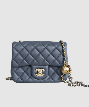 샤넬 쁘띠삭 골드볼 플랩백 뉴미니 다크그레이