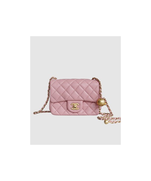 샤넬 쁘띠삭 골드볼 플랩백 뉴미니 핑크