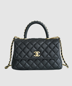 샤넬 코코핸들 체인 블랙 스몰 캐비어