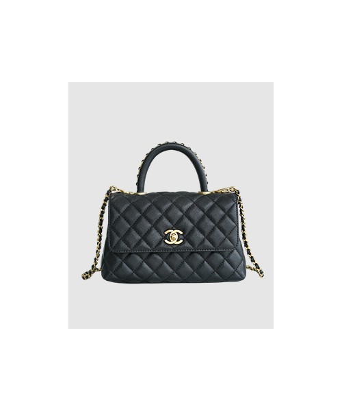 샤넬 코코핸들 체인 블랙 스몰 캐비어