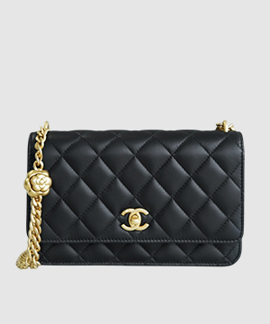 샤넬 WOC 까멜리아 블랙