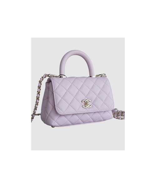 샤넬 코코핸들 핑크 미니 캐비어