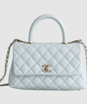 샤넬 코코핸들 화이트 스몰 캐비어