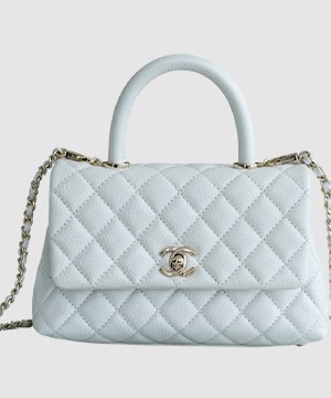 샤넬 코코핸들 화이트 스몰 캐비어