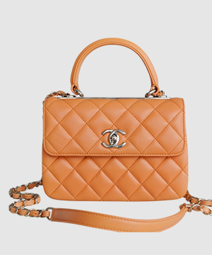 샤넬 트렌디 CC 카라멜 미니 램스킨
