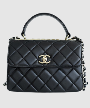 샤넬 트렌디 CC 블랙 스몰 램스킨 A92236