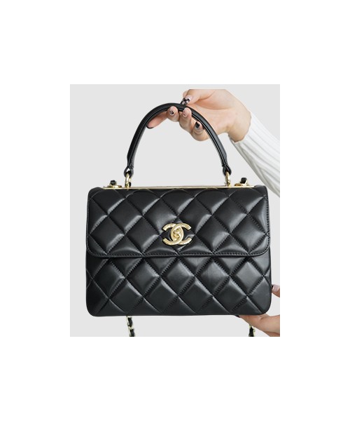 샤넬 트렌디 CC 블랙 스몰 램스킨