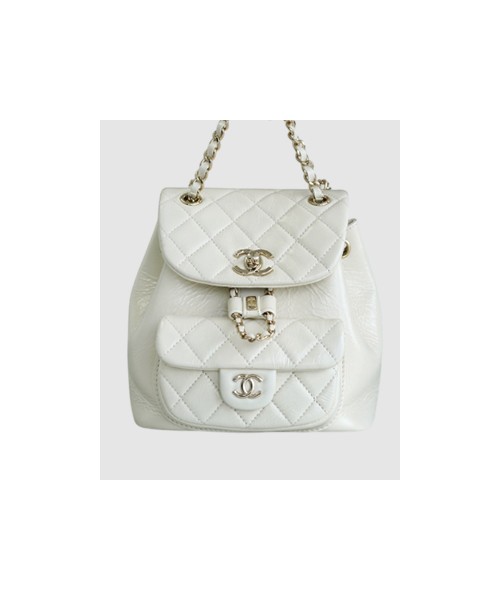 샤넬 22A 듀마 포켓 백 화이트