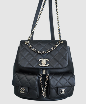 샤넬 23A 듀마 더블 포켓 백 라지 블랙