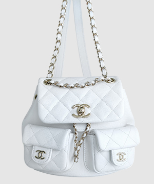 샤넬 23A 듀마 더블 포켓 백 스몰 화이트