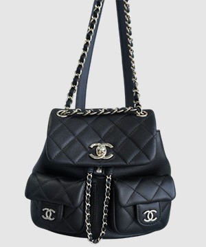 샤넬 23A 듀마 더블 포켓 백 스몰 블랙