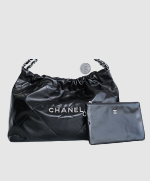 샤넬 22백 가로 버전 블랙 은장