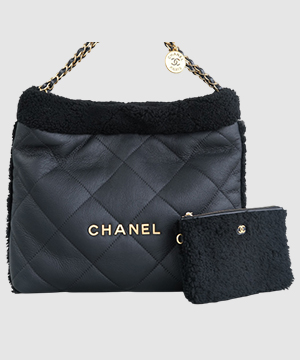 샤넬 22백 한정판 테디 블랙