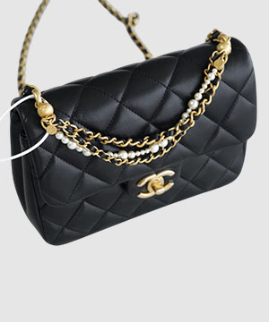 샤넬 클래식 더블 체인 숄더백 금장