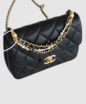 샤넬 클래식 더블 체인 숄더백 금장