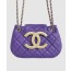 샤넬 24C 크루즈 메신저 백 스몰 빅로고 퍼플 AS4609