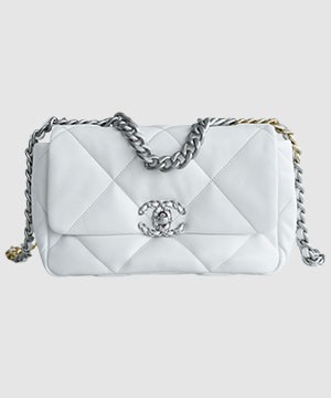 샤넬 19백 스몰 체인 램스킨 화이트